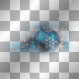 blue christmas ball deco