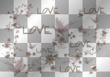 Vintage Love butterflies flowers deco scrap sepia brown~NatashaOoak