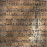 Brown Grunge Background Music Notes Violin_