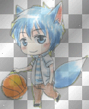 Cyan Chibi Basketball Player