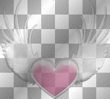 Pink Heart With Angel Wings