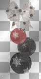 Animated Black and Red Christmas Ornament