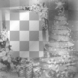 Christmas Tree Xmas Card BG~Silver©mousey2012