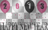 2013 Happy New Year Wordart
