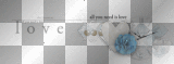 soave text deco love blue flowers black