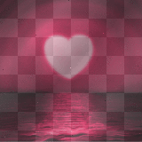 Animated Pink Heart Sunset Background