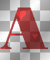 Animated Valentine's Alpha Letter A