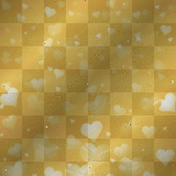 yellow gold animated hearts background