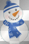 Snowflake Blue Snowman