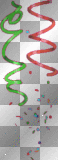 streamer color confetti new year deco