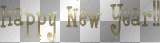 HAPPY NEW YEAR TEXT GOLD ANIMATED