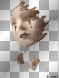 artemia transparent goth-woman-mask sepia-brown
