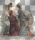 background transparent vintage_victorian woman_old landscape