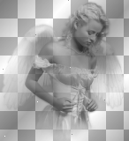 SOAVE WOMAN ANGEL FANTASY BLACK WHITE