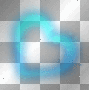 heart ' transparent blue