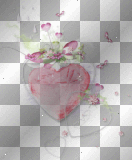 soave  pink heart valentine flowers