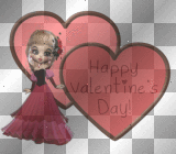 Happy valentine's day cookie doll