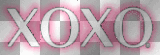 XOXO ' pink black white transparent