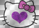 Animated Hello Kitty Purple Heart