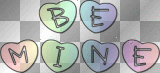 text BE MINE