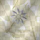 Merci de Votre Visite! Fond Beige Blanc Vintage Deco_