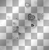 Hearts black white overlay