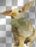 Easter Bunny With Green Bow