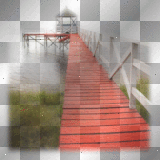 soave background bridge red green spring