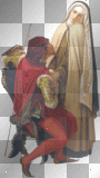 artemia transparent vintage man-and-woman-nun couple