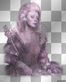 artemia transparent woman-buste-victorian-queen purple