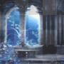 soave background fantasy flowers vintage blue