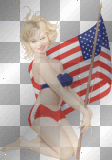artemia transparent pin-up-sexy-woman usa-flag design