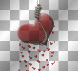 Love heart hanging rope_