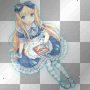 {Alice in Wonderland}{Blue Neon Frame}{By biondina3000}