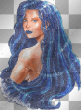Glitter Woman With Blue Hair!!!LW