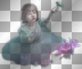 soave children girl flowers fantasy blue pink