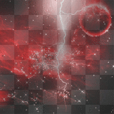 Lightning With Glitter Moon BG~Red©mousey2013