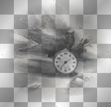 soave background fantasy gothic clock bird black white