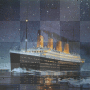 Titanic steamer ship background animated