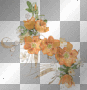 flowers, scrap, vintage, M5, orange