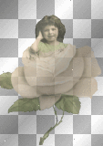 rose white girl children flowers vintage 