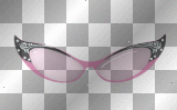 GLASSES PINK BLACK EMO