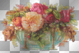 vintage roses in victorian vase