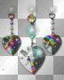 Hanging Jewel Hearts - TracyMcGibbon