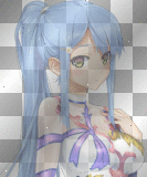 Anime girl with blue hair