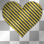 EMO HEART STRIP YELLOW