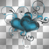 EMO GOTHIC HEART TURQUOISE