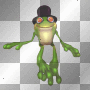 FUNNY GREEN FROG BLACK HAT