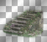 STAIR GREEN GRASS OLD VINTAGE FANTASY