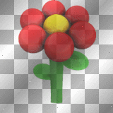 EMO SCRAP FLOWERS RED